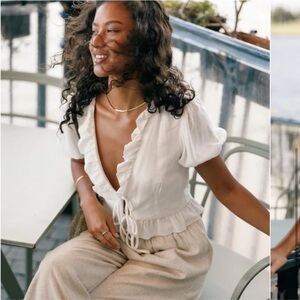 Petal & Puo Andra Top in white